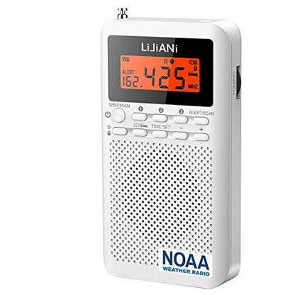 Pocket Weather Radio: NOAA AM FM Emergency Portable – Front View