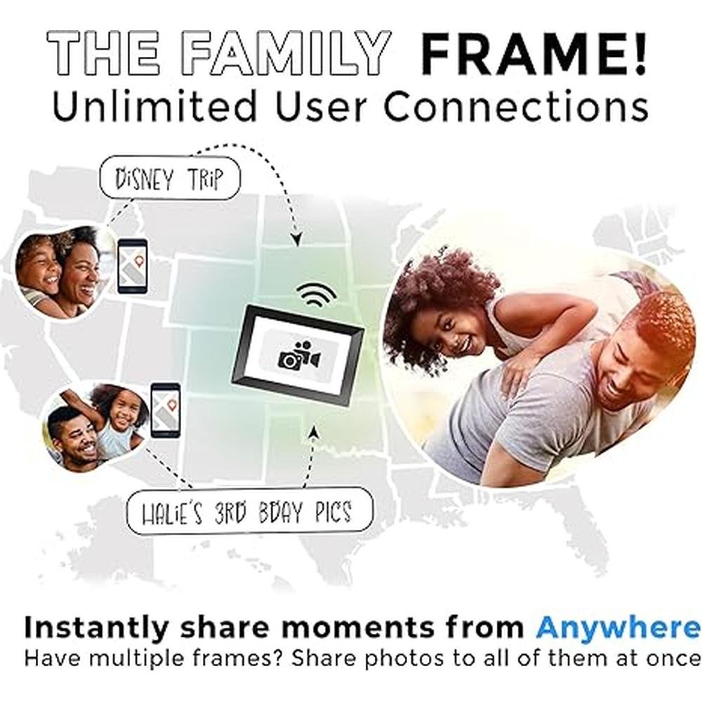 Digital Picture Frame: PhotoSpring 10 Inch WiFi Frame – Close-up Detail