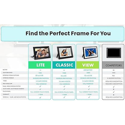 Digital Picture Frame: PhotoSpring 10 Inch WiFi Frame – Packaging