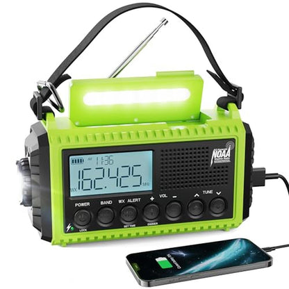 Radio Weather: Raynic Emergency Weather Radio 5000mAh – Front View