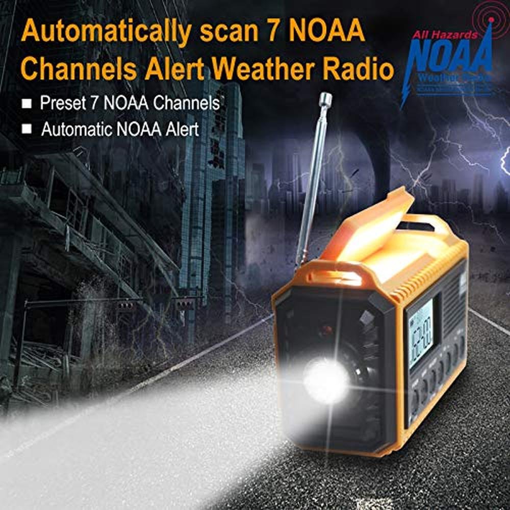 Raynic Emergency Radio: Raynic 1009Pro 5000mAh/18500mWh – Side View