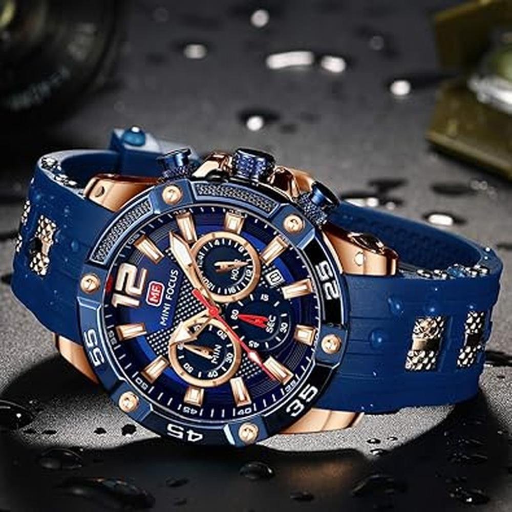 Watch Men: AIMES Sport Military Waterproof Chronograph Mens – Side View