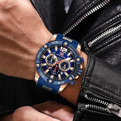 Watch Men: AIMES Sport Military Waterproof Chronograph Mens – Close-up Detail