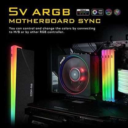 Sync EZDIY: EZDIY-FAB 5V ARGB Memory RAM Cooler DDR Heatsink – Side View