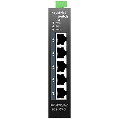 STEAMEMO 5-Port Industrial Ethernet Switch – Side View