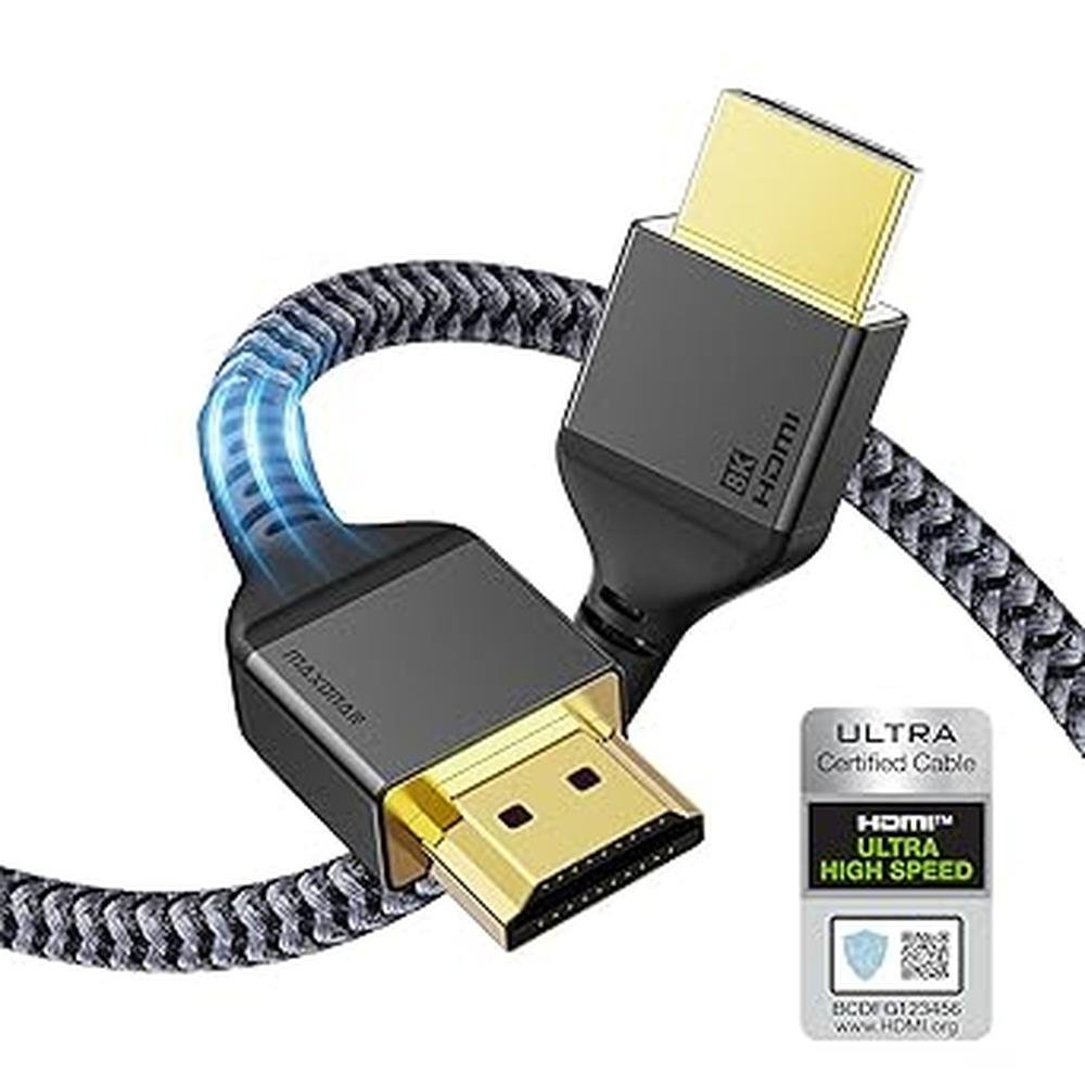 Maxonar 8K HDMI 2.1 Cable: Ultra-High-Speed 48Gbps – Front View
