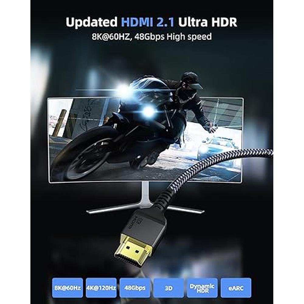 Maxonar 8K HDMI 2.1 Cable: Ultra-High-Speed 48Gbps – Close-up Detail