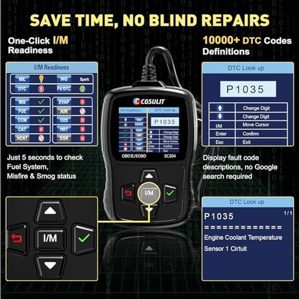 Code Check: CGSULIT SC204 Enhanced OBD2 Scanner Diagnostic – Packaging