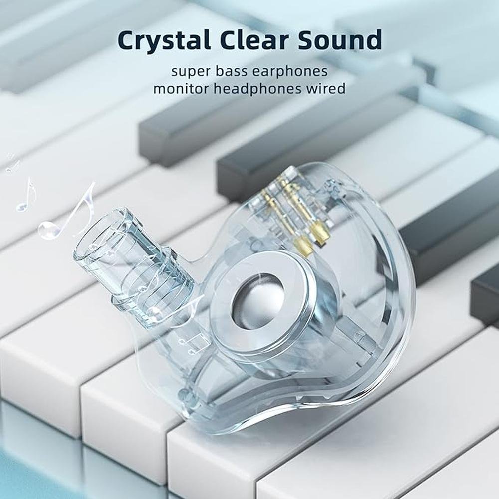 YINYOO KBEAR KS1 in Ear Monitor Bass Earbuds Wired Earbuds – In Use