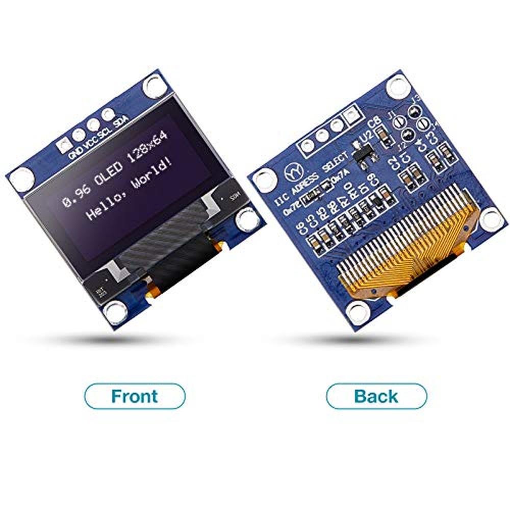 I2C OLED Display Module: Frienda 10 Pieces 0.96 Inch 128x64 – Side View