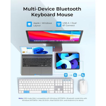 Keyboard Mouse: Seenda Wireless Bluetooth Keyboard and – Side View