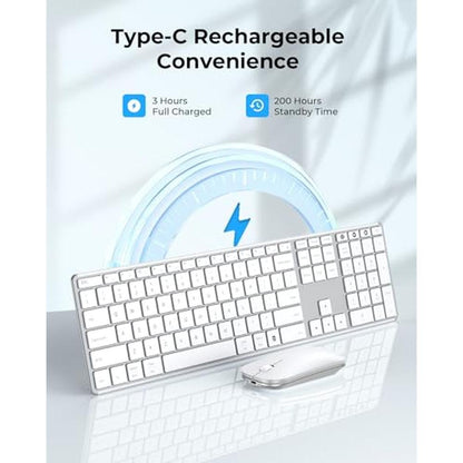 Keyboard Mouse: Seenda Wireless Bluetooth Keyboard and – Close-up Detail