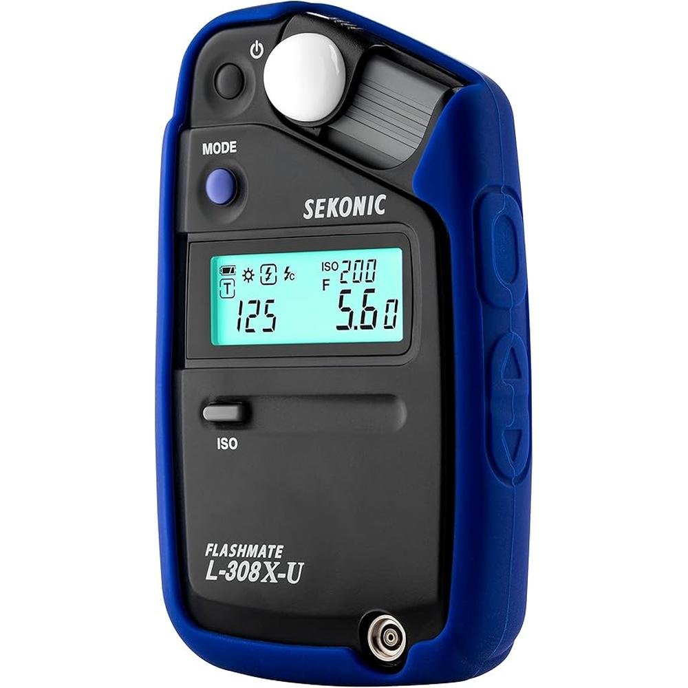 Sekonic Blue Grip Case for L-308 Series Light Meters – Front View