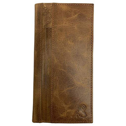 Genuine Leather Checkbook Cover For Men & Women Checkbook – Front View