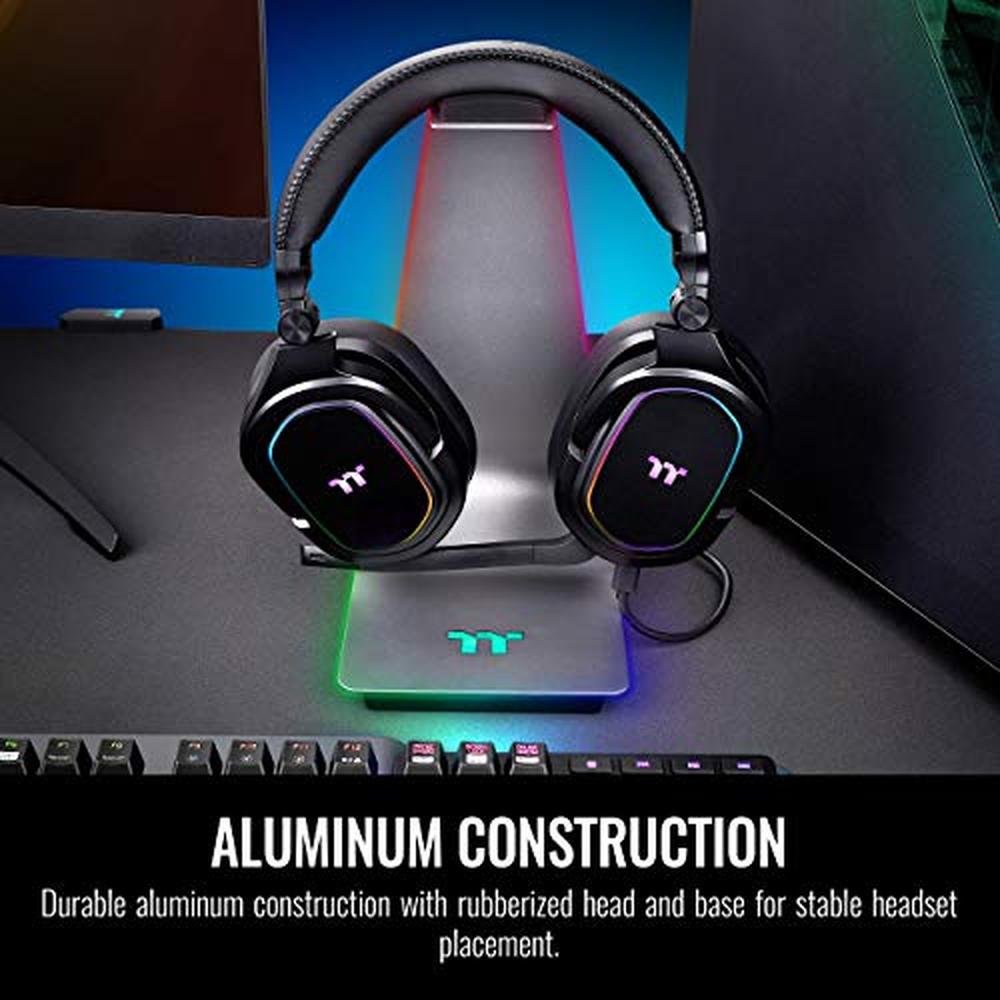 HS1 RGB: Thermaltake Argent HS1 RGB Gaming Headset Stand – In Use