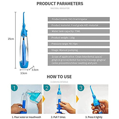 Water Dental Flosser: Non-Electric Portable Oral Irrigator – In Use