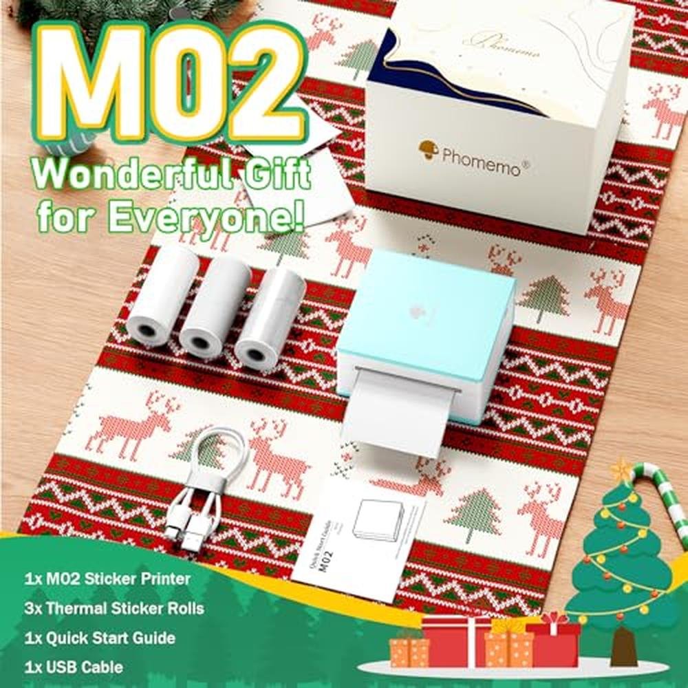 Sticker Printer: Phomemo Mini Sticker Printer Maker Machine – Side View