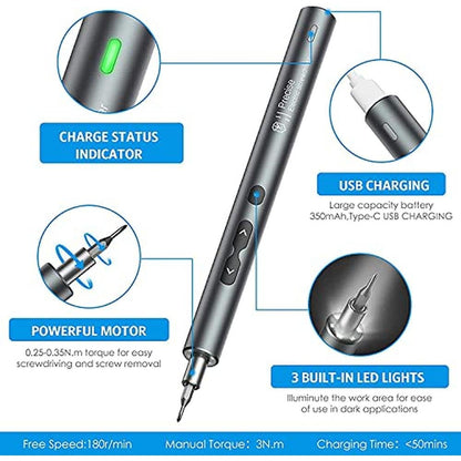 Screwdriver Amir: AMIR Electric 28-in-1 Cordless Mini Power – Close-up Detail