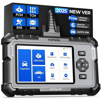 OBD2 Scanner TOPDON AD500: Oil SAS Throttle TPMS BMS EPB – Front View