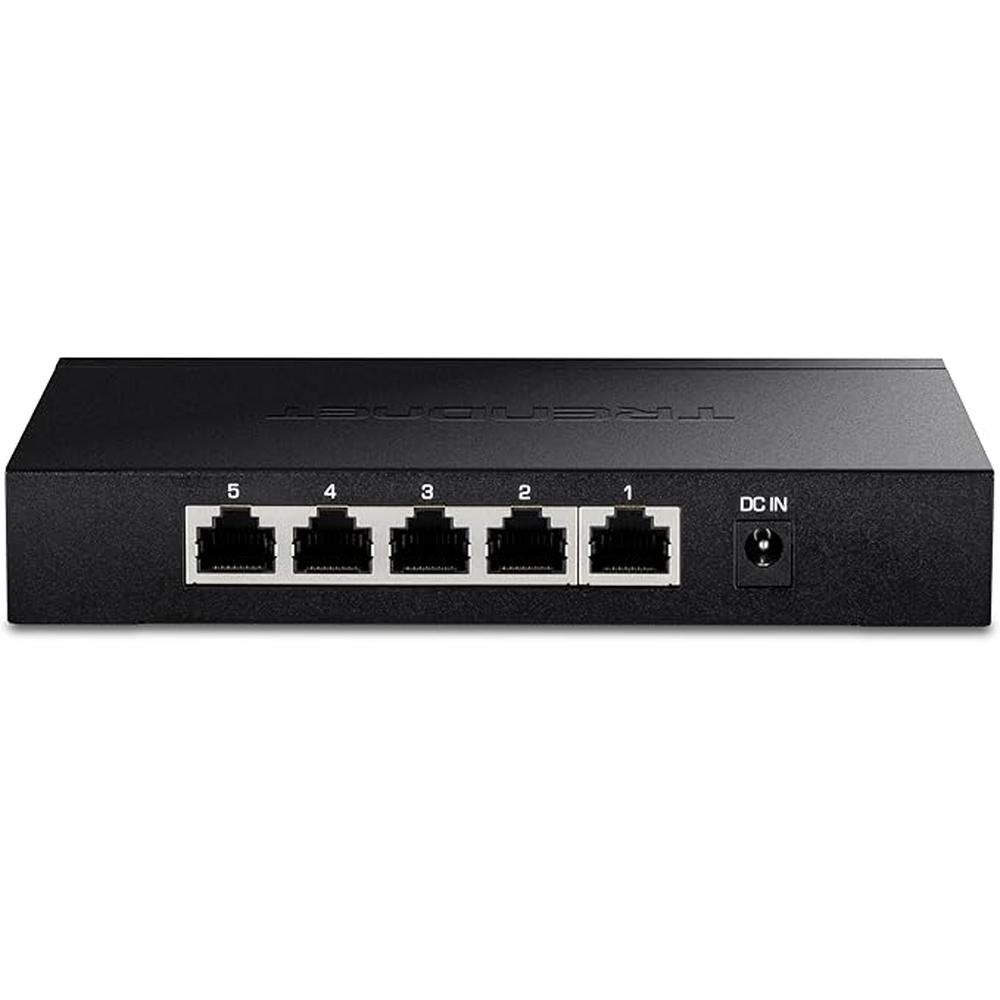 TRENDnet 5-Port Unmanaged 2.5G Gaming Switch – Front View