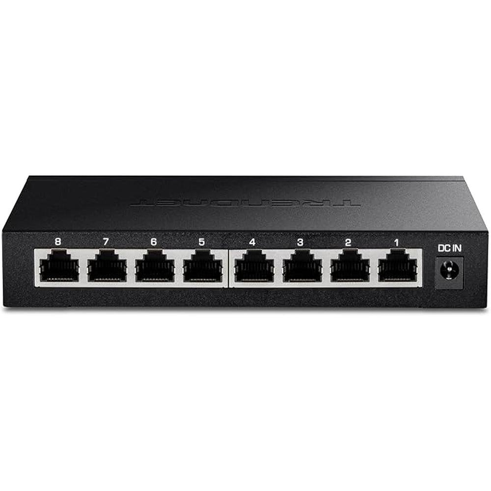 TRENDnet 8-Port 2.5Gb Multi-Gigabit Unmanaged Gaming Switch – Front View