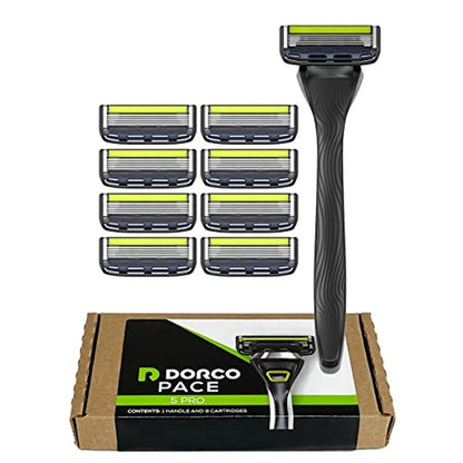 Dorco Pace 5 Pro Razors: High-Performance Shaving System – Front View