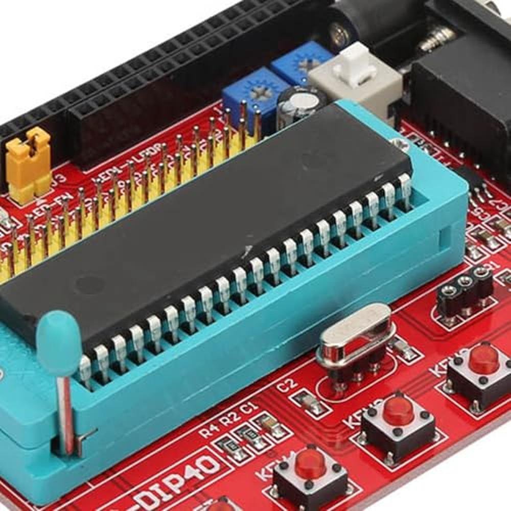 Development Board: FTVOGUE PIC16F877A Microcontroller Board – Side View