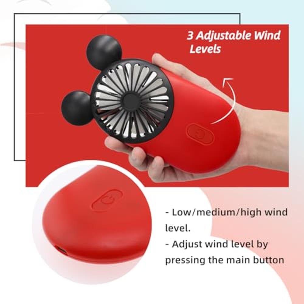 Fan Decolife: DecoLife Cute Handheld Mini USB Fan – Close-up Detail
