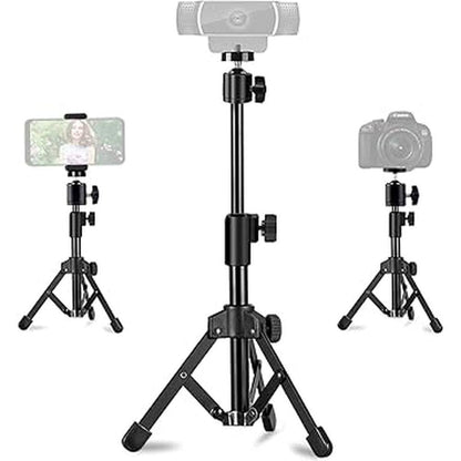 Webcam Tripod: JCWINY Extendable Desktop Tripod for Camera – Front View