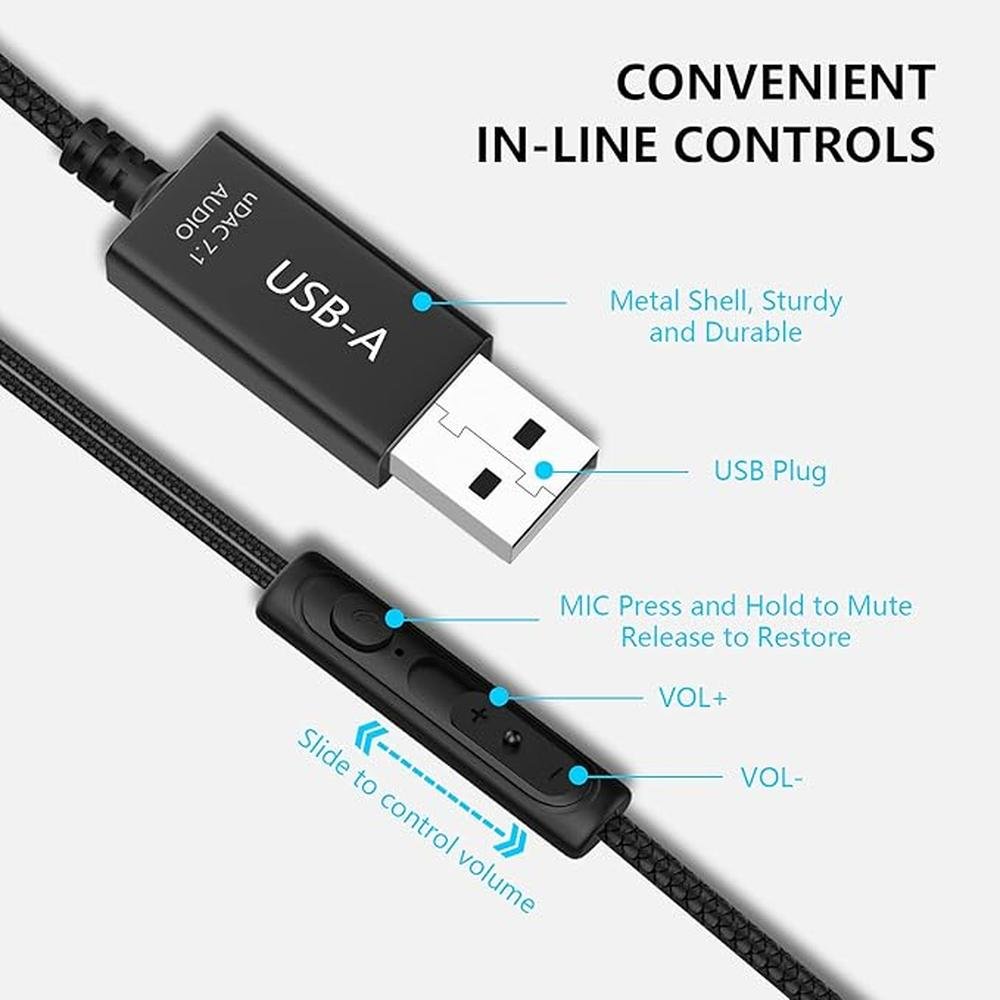 USB Headset with Microphone for PC – In Use