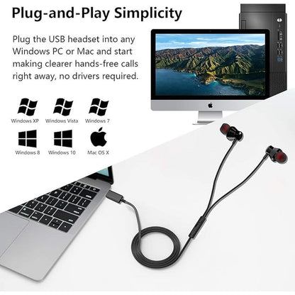 USB Headset with Microphone for PC – Packaging