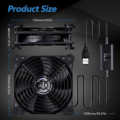 Fan SCCCF: Quiet 120mm USB Fan 5V – Close-up Detail