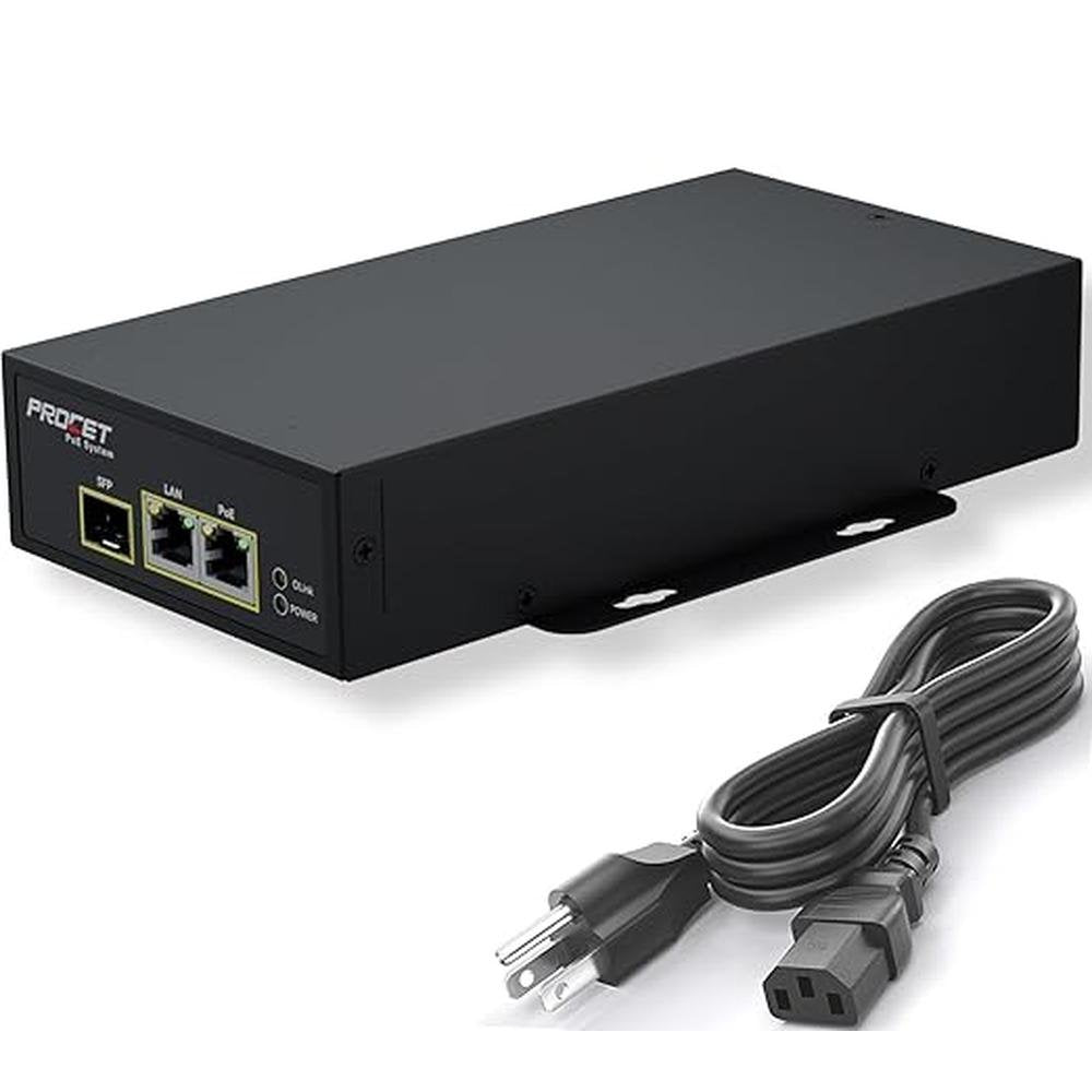 PROCET SFP Fiber PoE Injector PoE++ up to 95W Gigabit – Front View