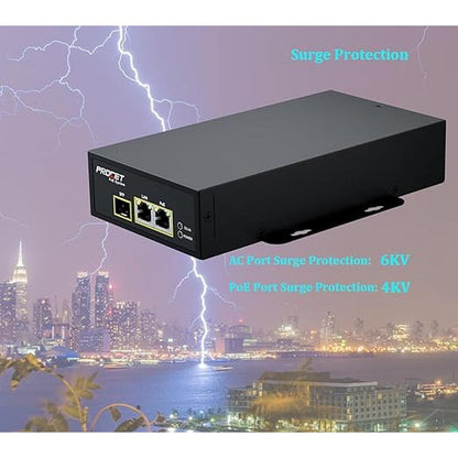 PROCET SFP Fiber PoE Injector PoE++ up to 95W Gigabit – Close-up Detail