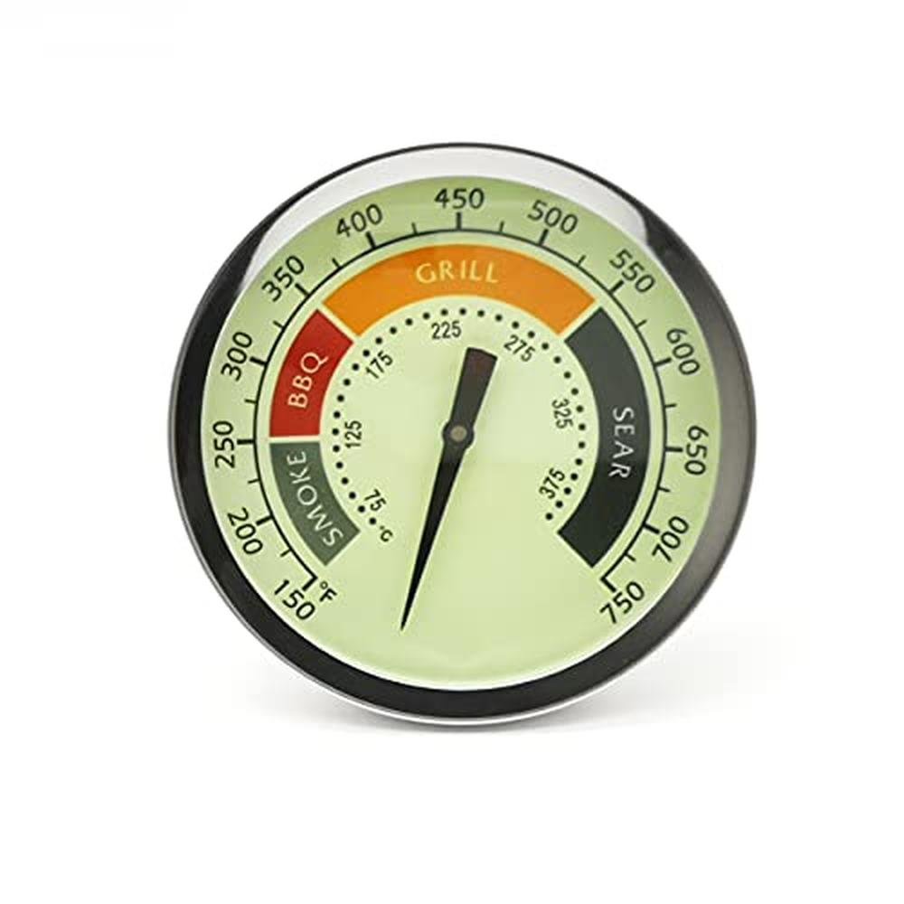 Gauge Accurate: 3 1/8 Luminous BBQ Thermometer Gauge for – Front View