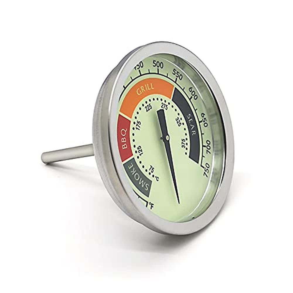 Gauge Accurate: 3 1/8 Luminous BBQ Thermometer Gauge for – Side View