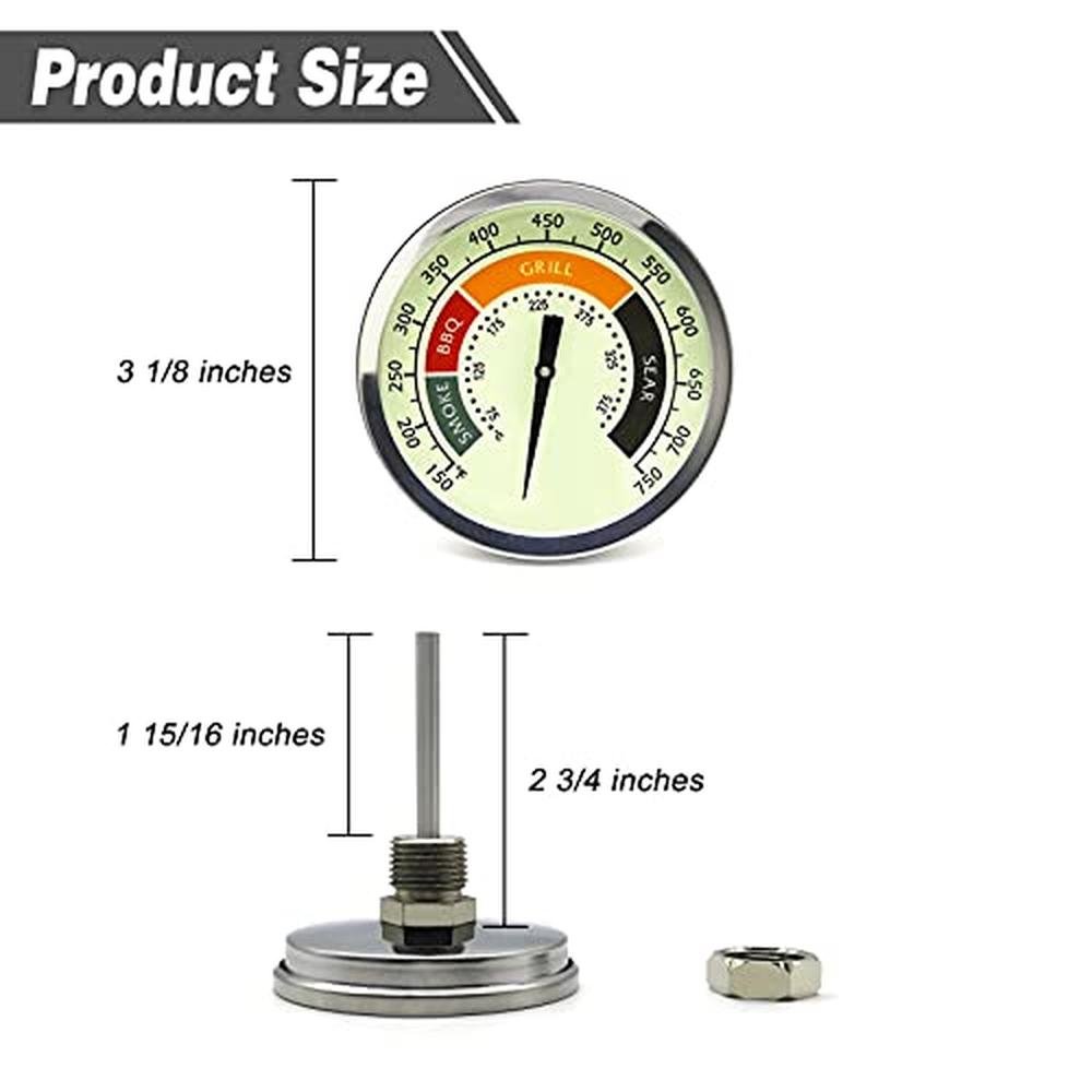 Gauge Accurate: 3 1/8 Luminous BBQ Thermometer Gauge for – In Use