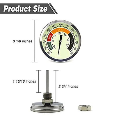 Gauge Accurate: 3 1/8 Luminous BBQ Thermometer Gauge for – In Use