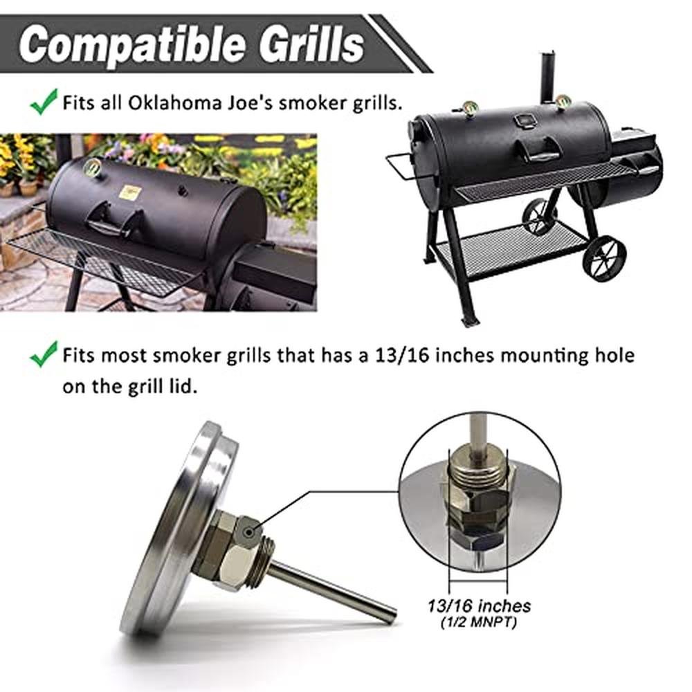 Gauge Accurate: 3 1/8 Luminous BBQ Thermometer Gauge for – Packaging