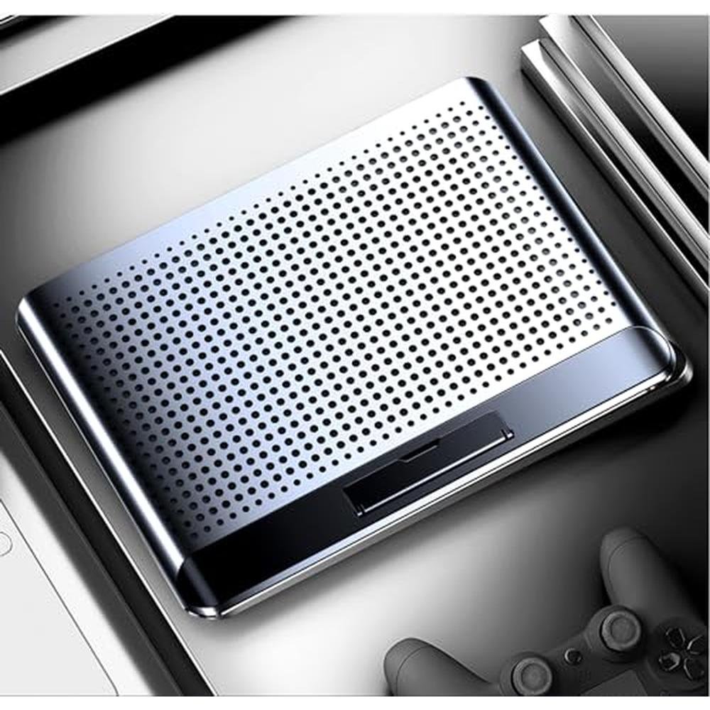 Laptop Fan: 16inch Single Fan Lap Chill Mat Aluminum Panel – Side View