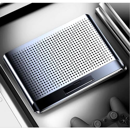 Laptop Fan: 16inch Single Fan Lap Chill Mat Aluminum Panel – Side View