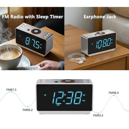 Alarm Radio: iTOMA Alarm Clock Radio with Bluetooth Speaker – In Use