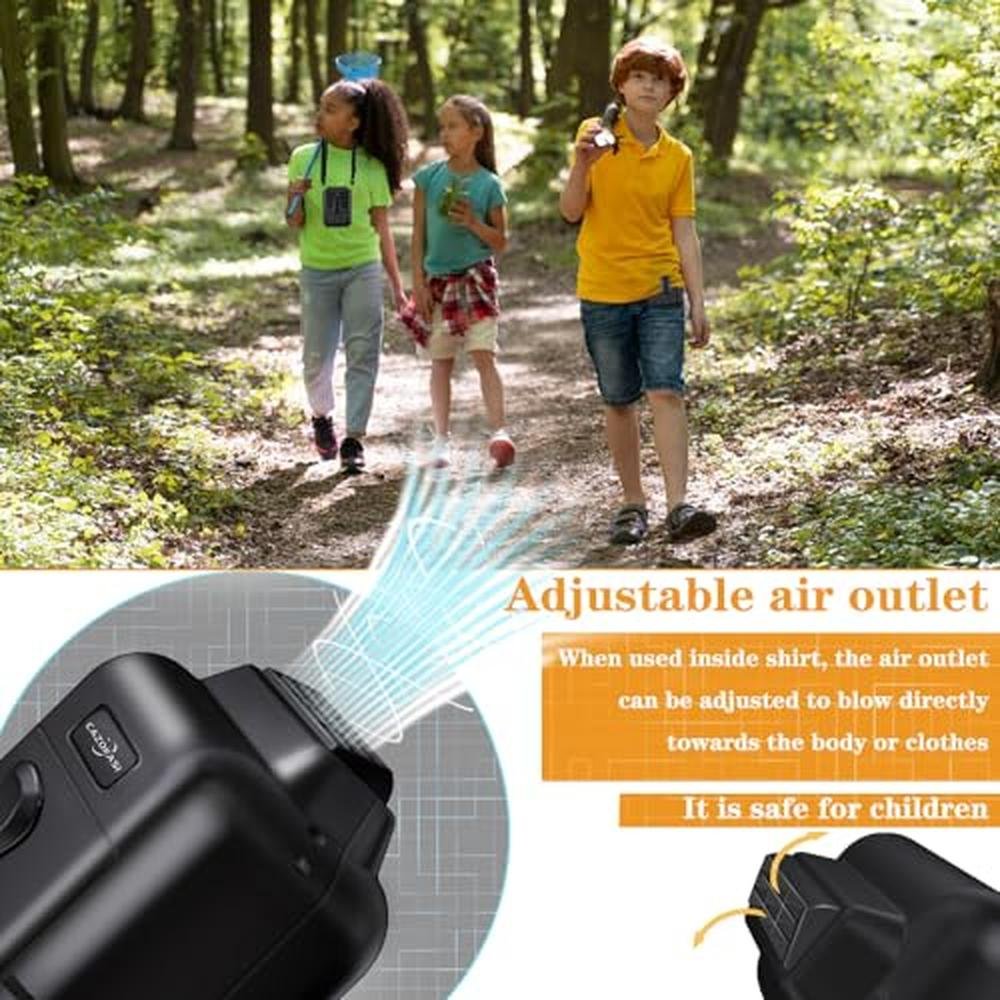 CAZOKASI Personal Fan: USB Rechargeable Waist Clip Fan – In Use