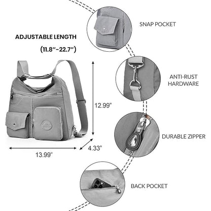 Multipurpose Hobo Purse for Women with Antitheft RFID – In Use