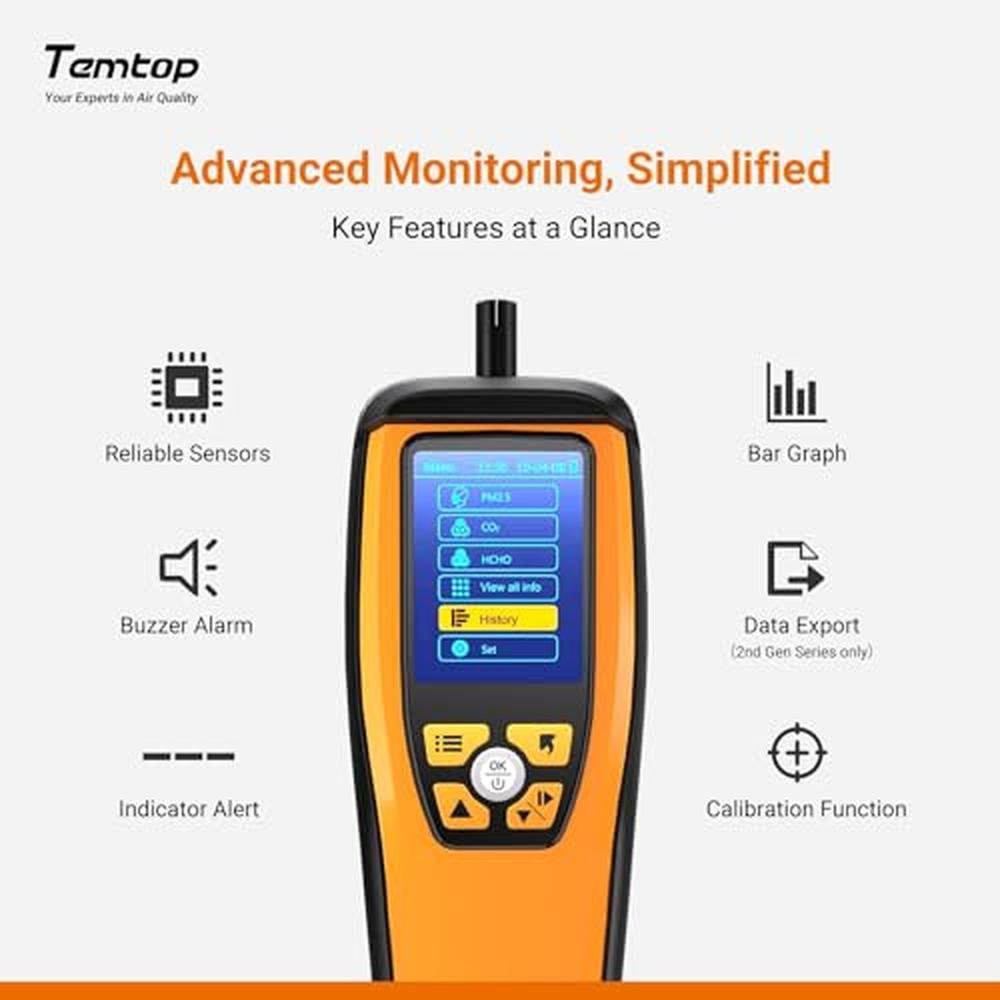 Temtop Advanced Air Quality Monitor for CO2 – In Use