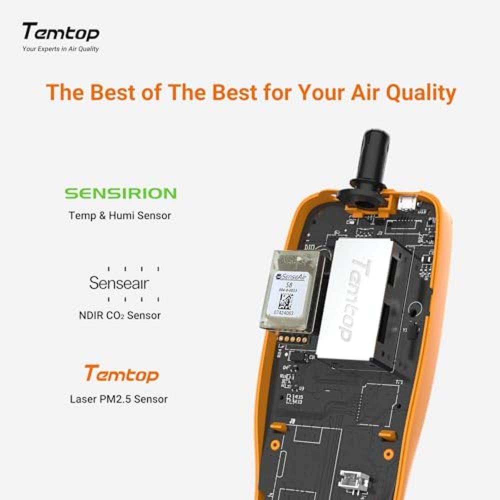 Temtop Advanced Air Quality Monitor for CO2 – Packaging