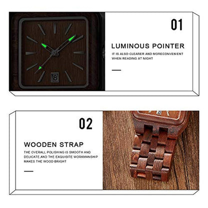 Watches Dentily: Dentily Wood Watch Men's Rectangle Dial – Packaging