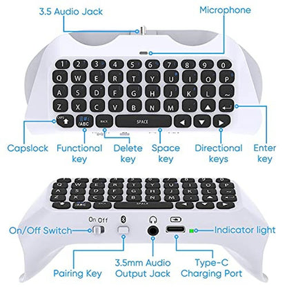 Wireless Keyboard for PS5: Premium Bluetooth 3.0 Mini – Side View