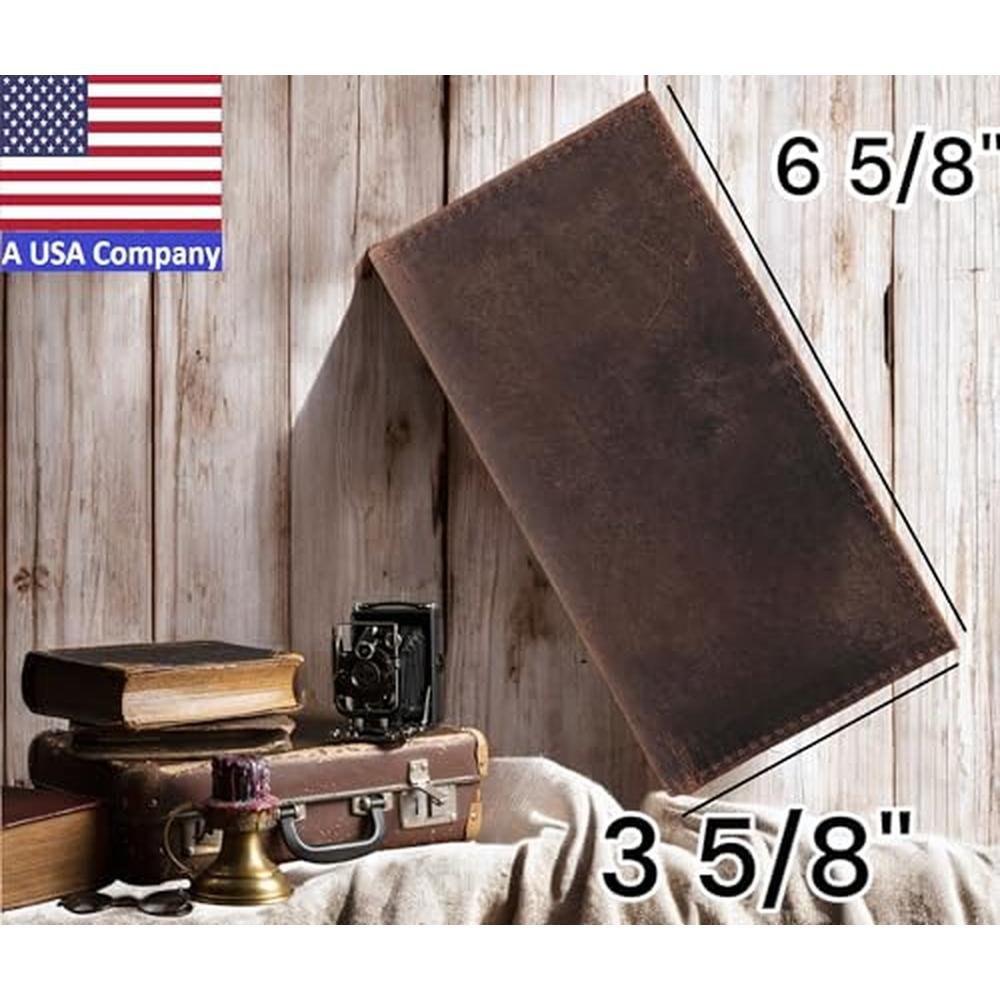 F&L CLASSIC Men's RFID Vintage Look Genuine Leather Long – In Use