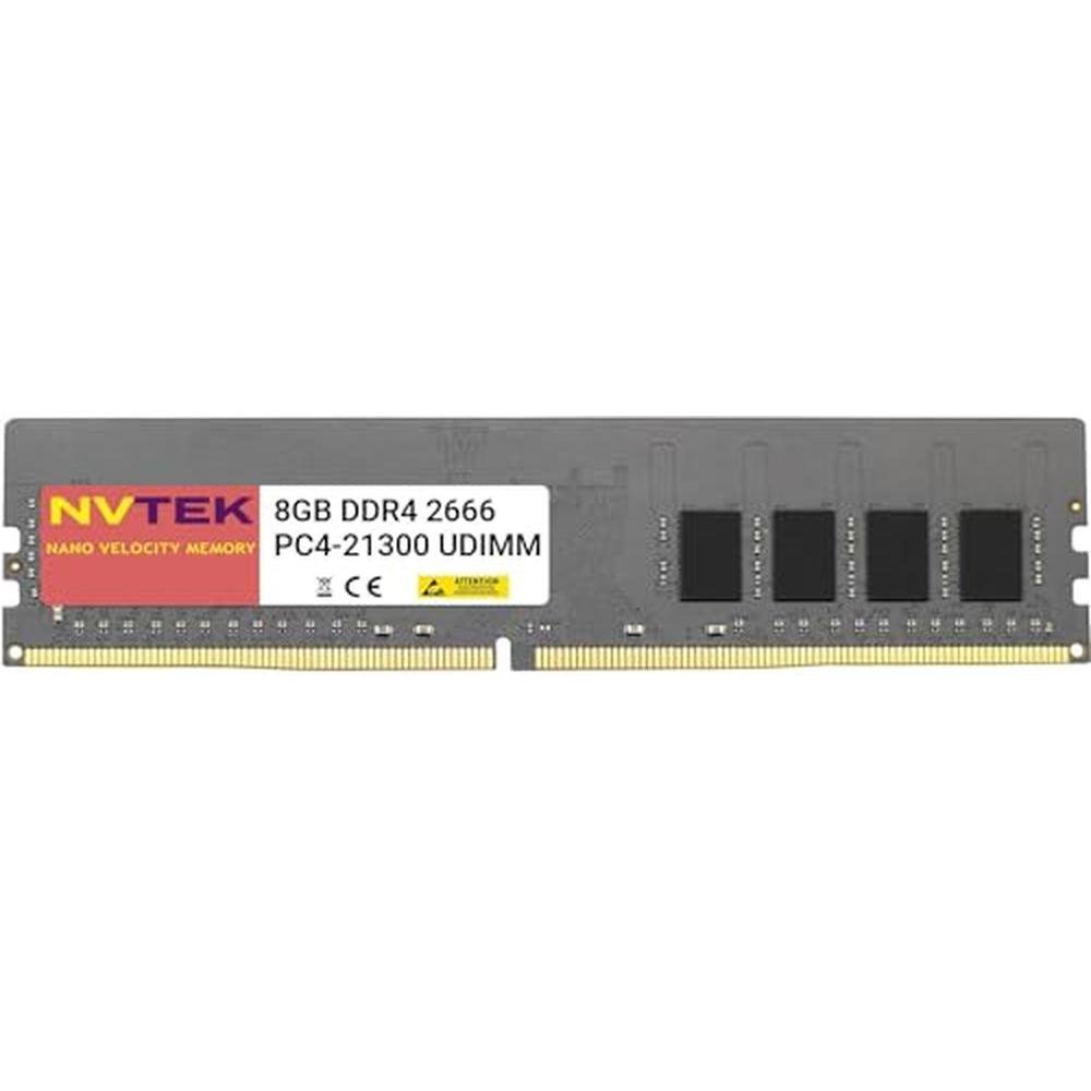 NVTEK 8GB: 1X8GB DDR4 2666MHZ PC4-21300 UDIMM – Front View